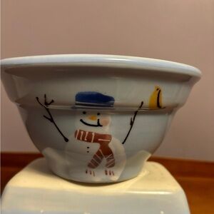 Hartstone Snowman Themed Ceramic Bowl